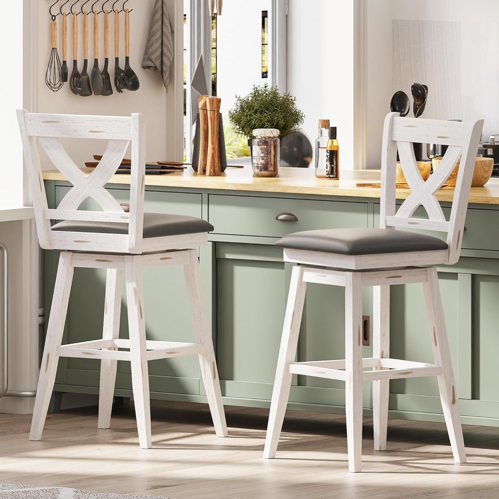 Commercial Kitchen And Bar - Conjunto de 2 Banquetas Giratórias, Cadeiras