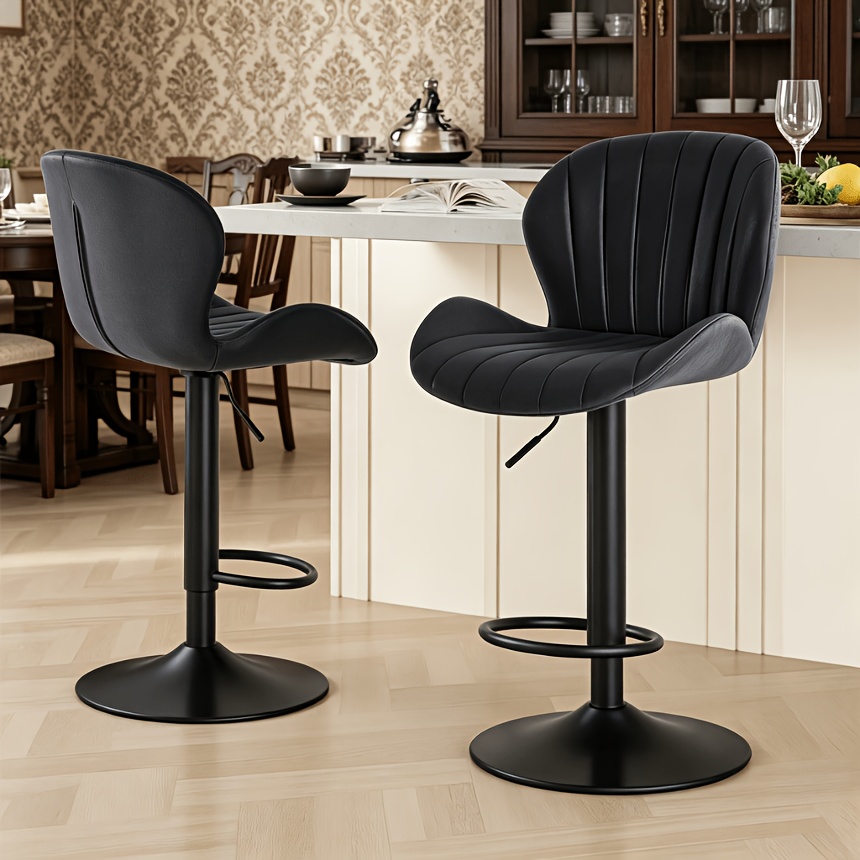Commercial Kitchen Requirements - Conjunto de 2 Banquetas Modernas Ajustáveis