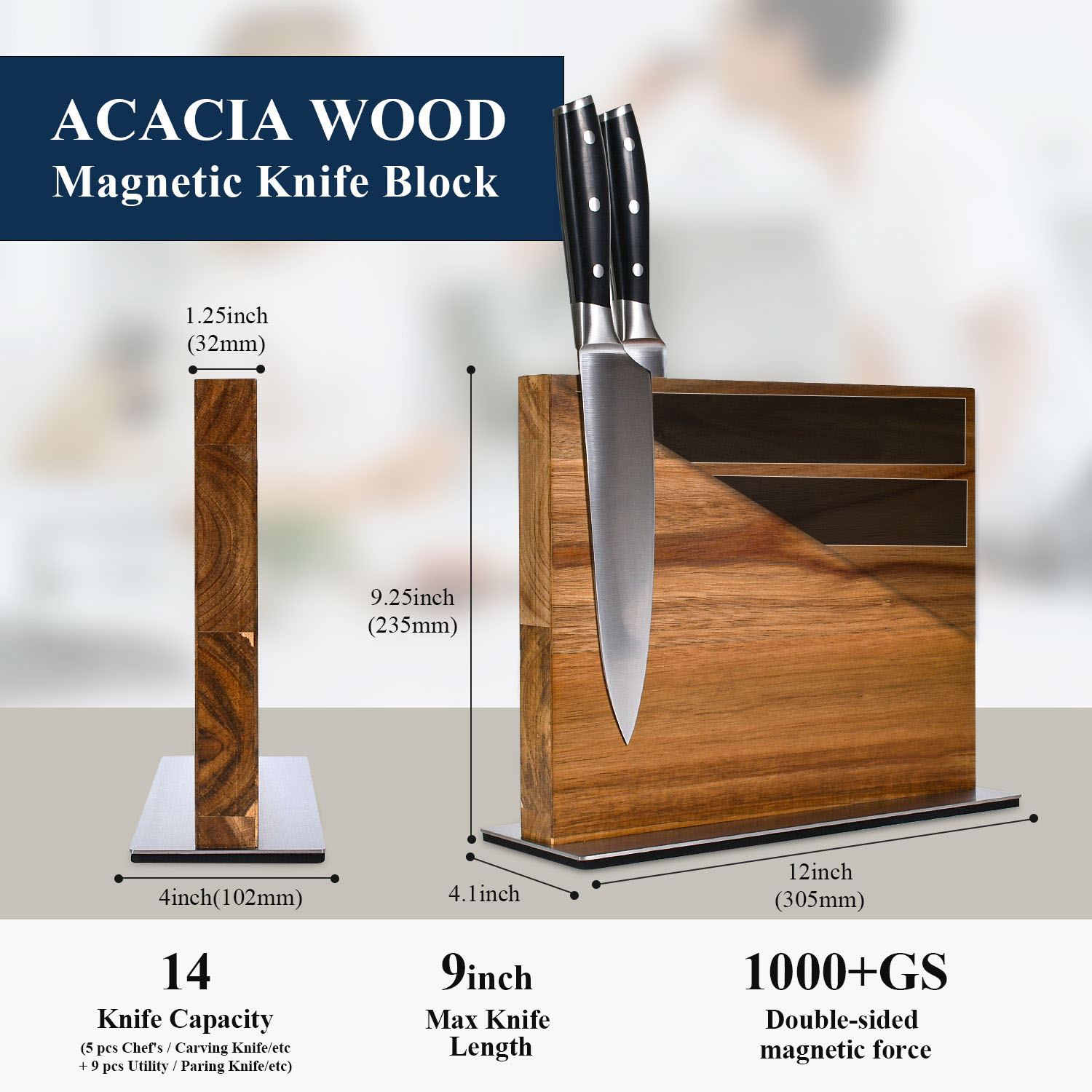 Bloco de faca magnética de alt - Commercial Kitchen Knife Holder avaliação e preço