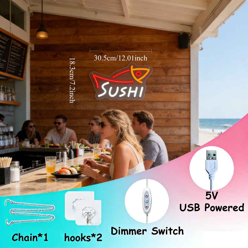 Luz de Neon LED em Forma de Pe - Commercial Kitchen Walls avaliação e preço