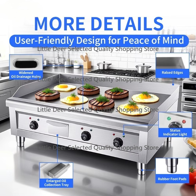 16mm comercial restaurante equ - Commercial Kitchen Griddle avaliação e preço