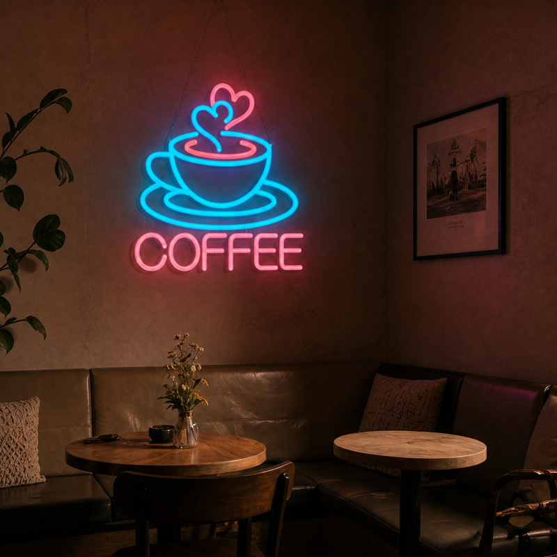 Letreiro Neon de Café LED, Luz - Commercial Kitchen Walls avaliação e preço